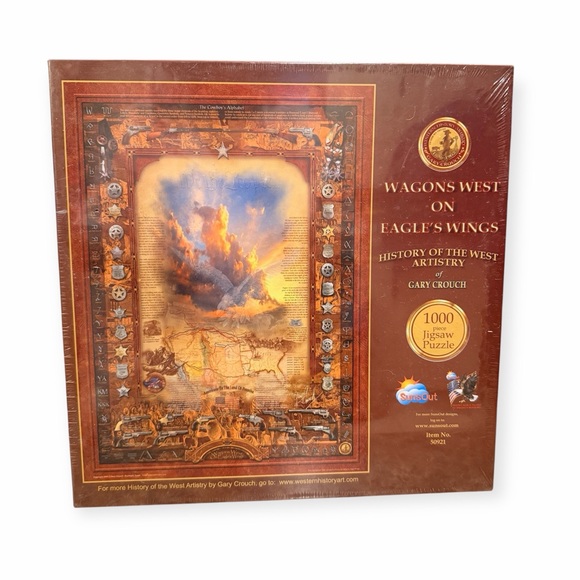 Sunsout Other - Wagons West on Eagles Wings 1000 Piece Puzzle Factory Sealed SunsOut Gary Crouch